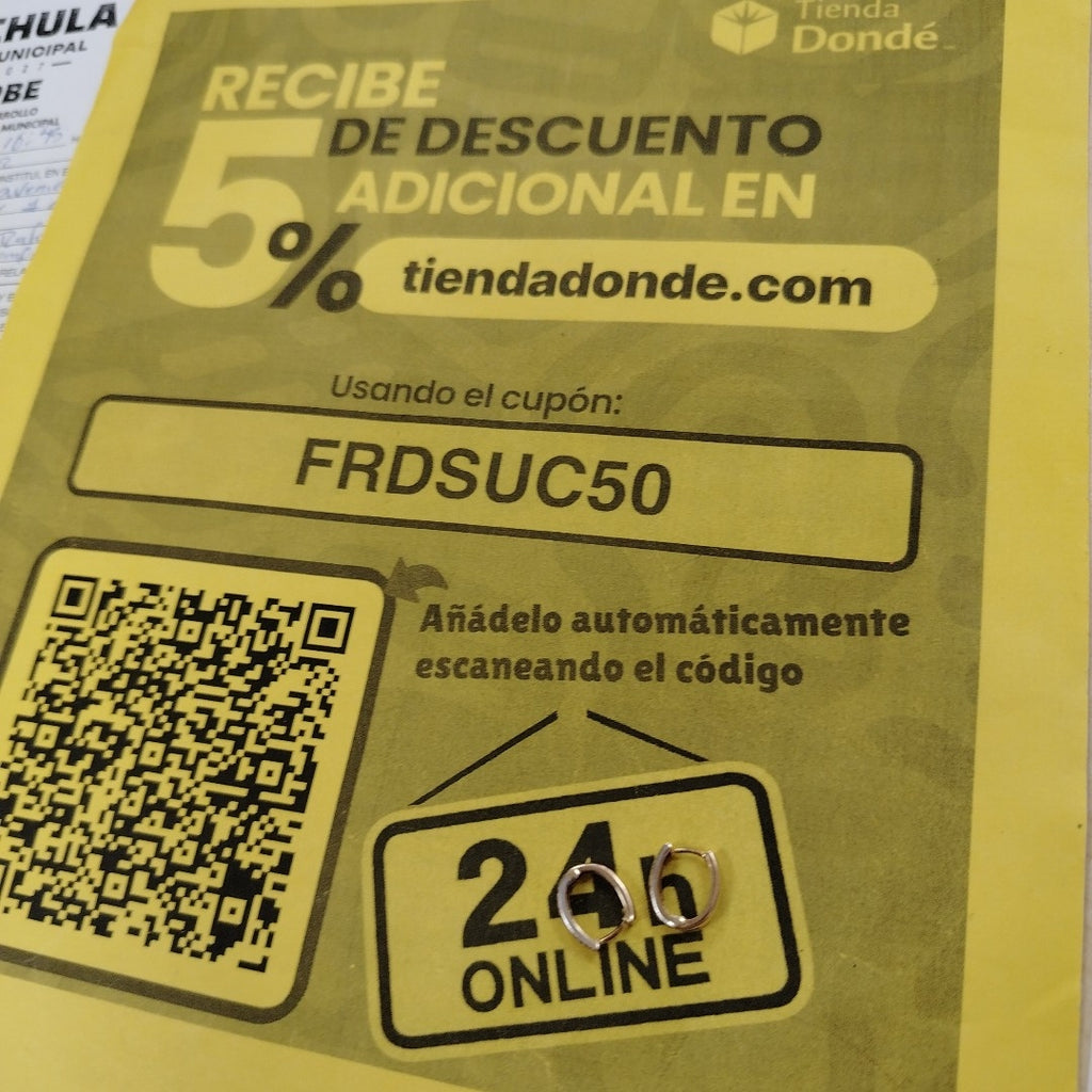 ARRACADAS PAR ORO 14 K 1.2 GRMS (SEMINUEVO)