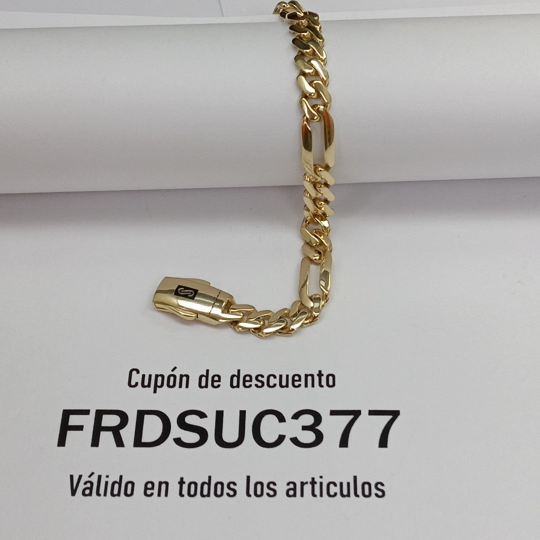 PULSERA MONACO ORO 14K 6.8 (NUEVO)