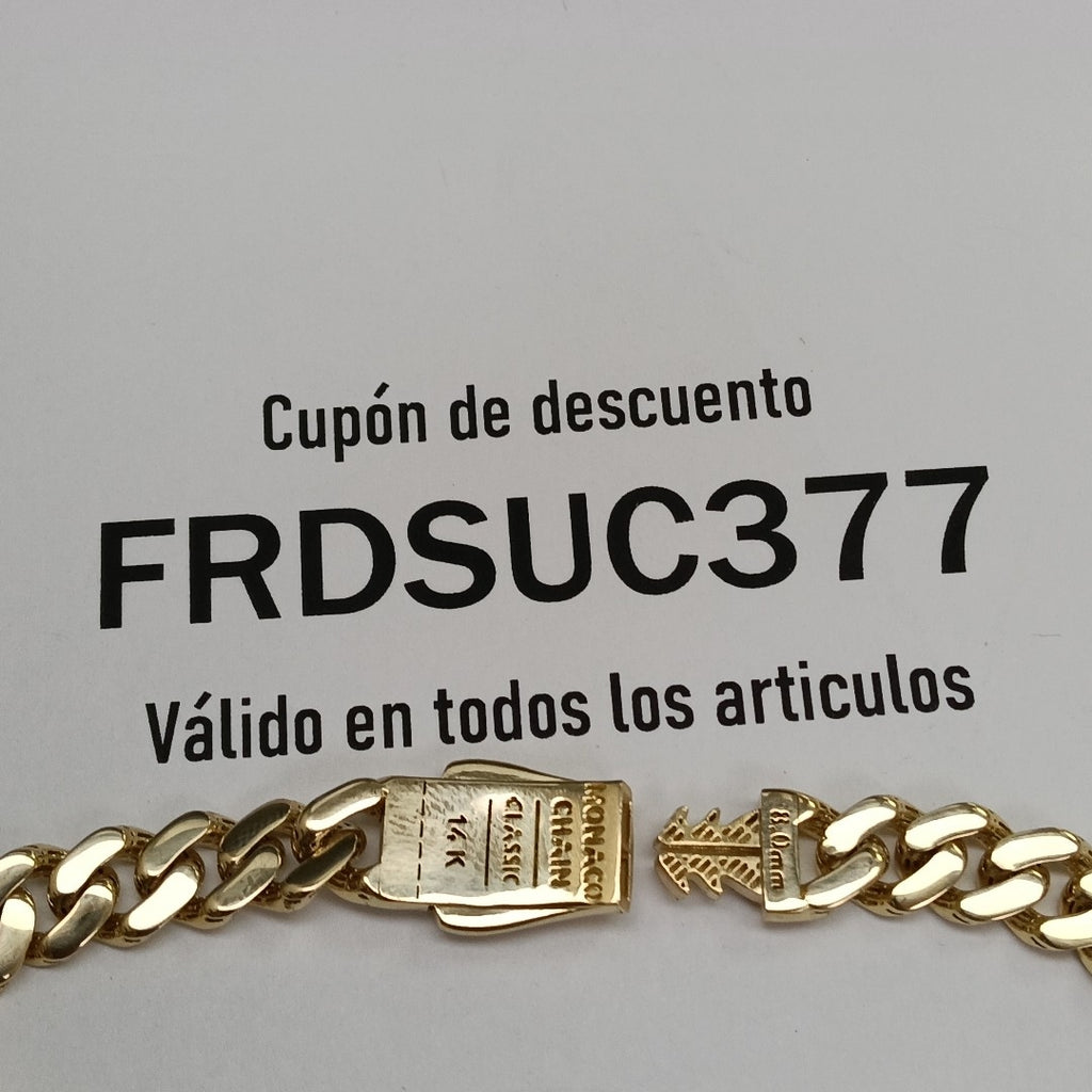 PULSERA MONACO ORO 14K 9.8 (NUEVO)