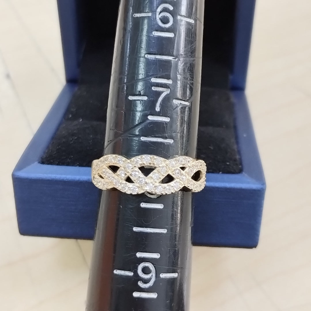 ANILLOS C CIRCONIAS 14K TALLA 8 2.5 GR (NUEVO)