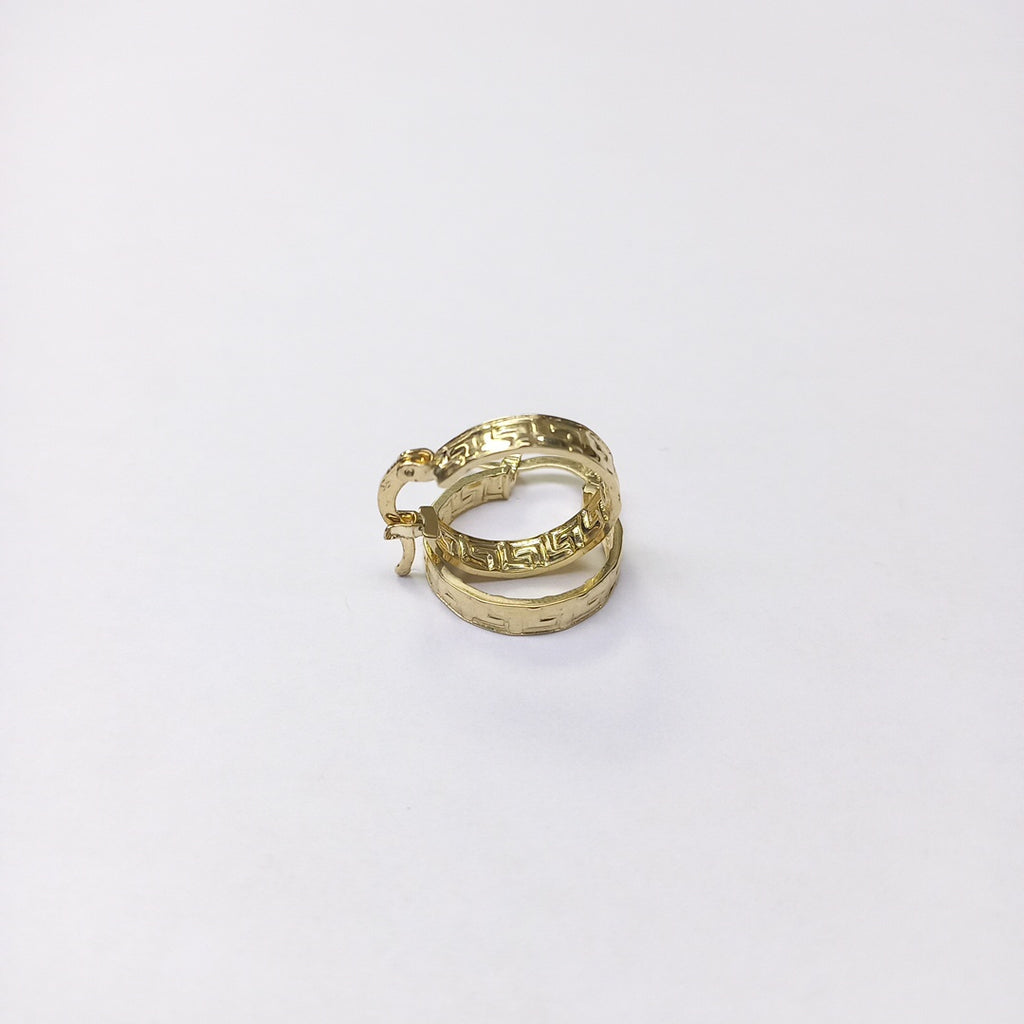 ARETES ARRACADAS FIG GRECAS 14K 1.8 GR (NUEVO)