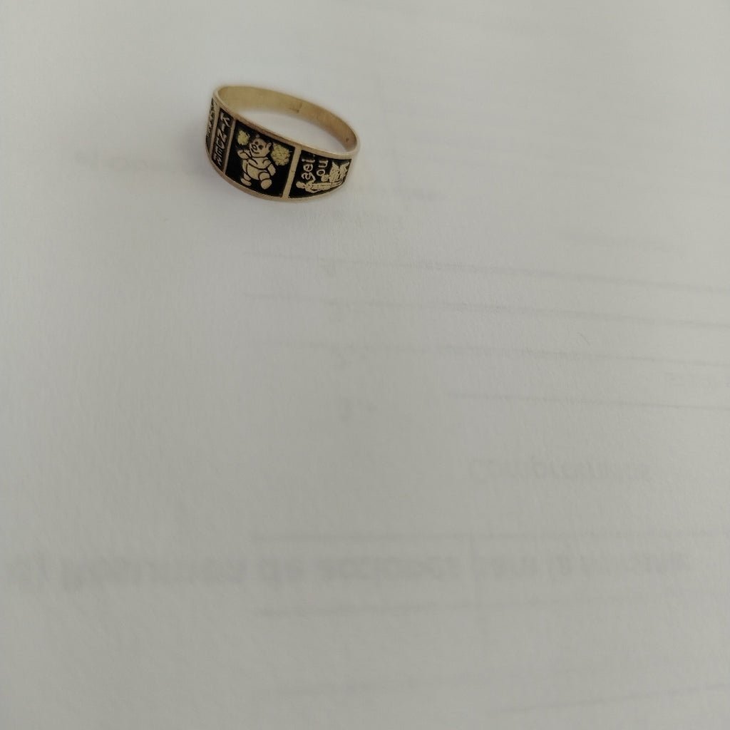 ANILLO DE GRADUACIÓN ORO 8 K 1 GRMS (SEMINUEVO)