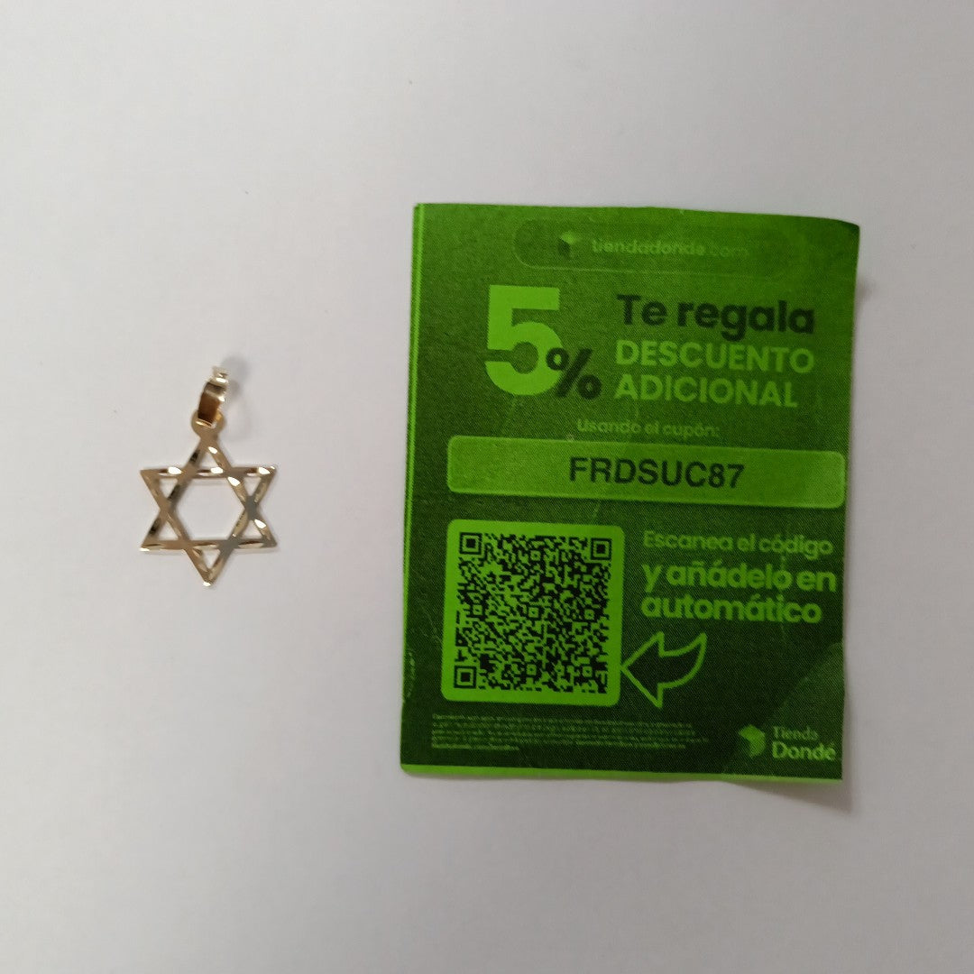 DIJE TEJIDO ESTRELLA DE DAVID 14K 0.5 GR (NUEVO)