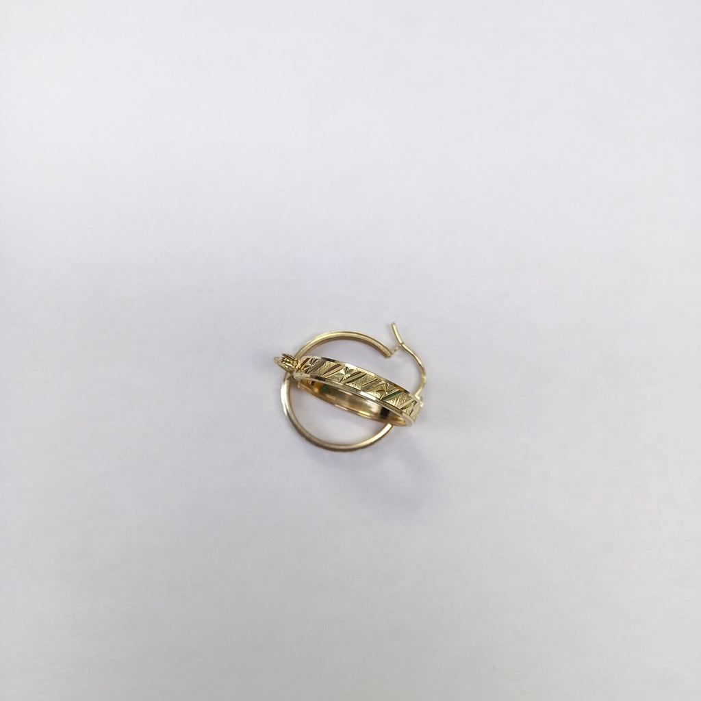 ARETES ARRACADAS LABRADAS 10K 2.3 GR (NUEVO)
