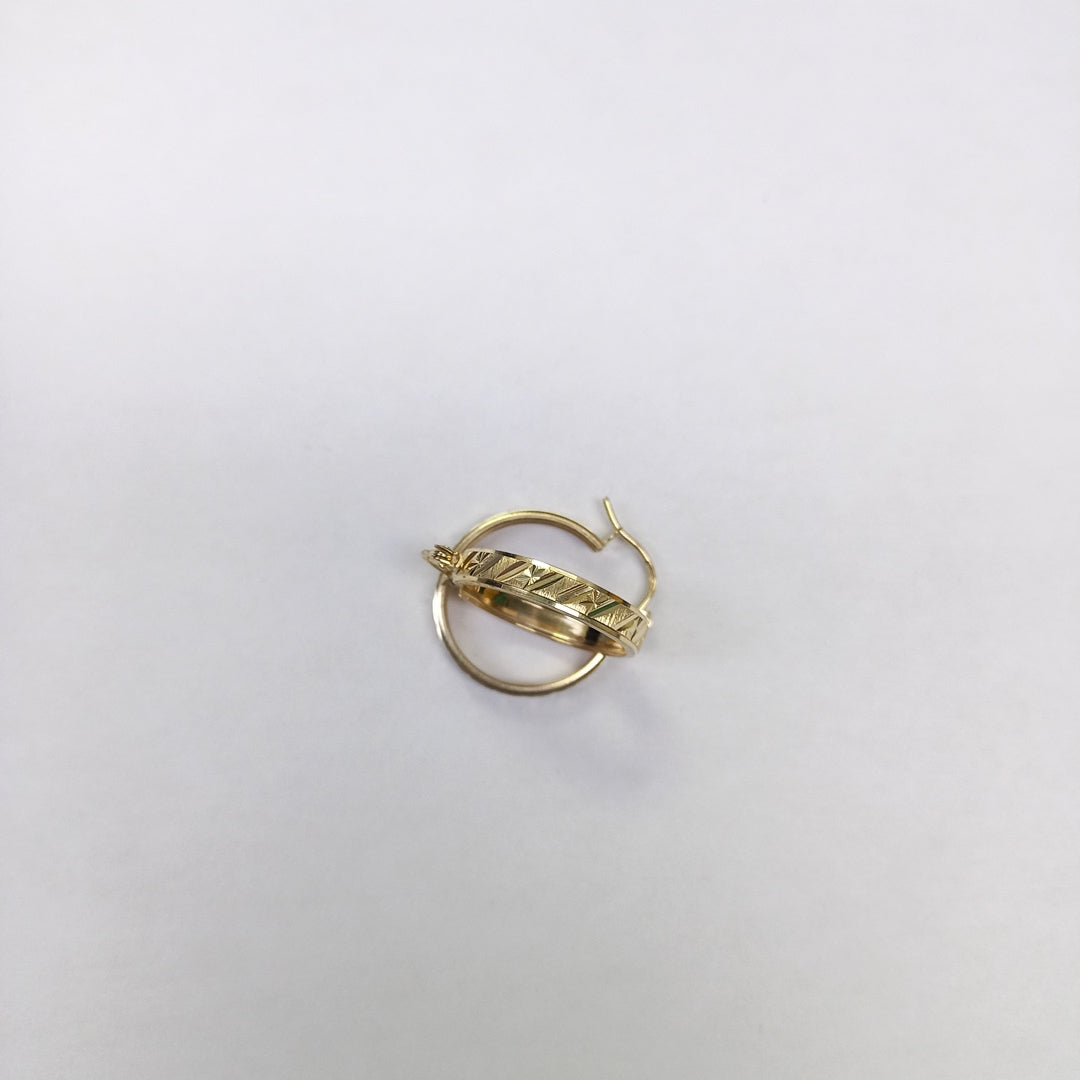 ARETES ARRACADAS LABRADAS 10K 2.3 GR (NUEVO)