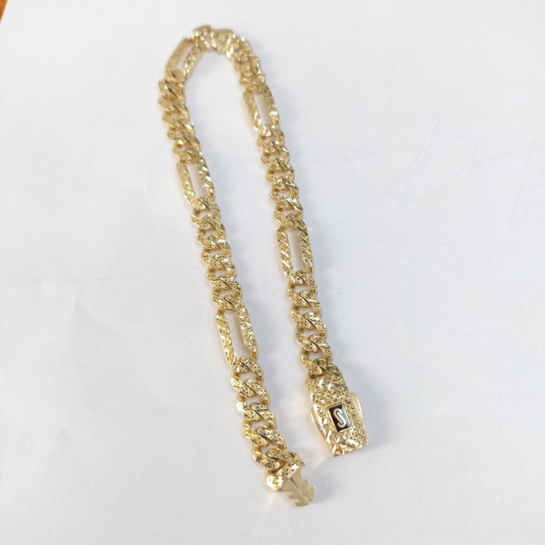 PULSERA CABALLERO MONACO ORO 10K 7 (NUEVO)