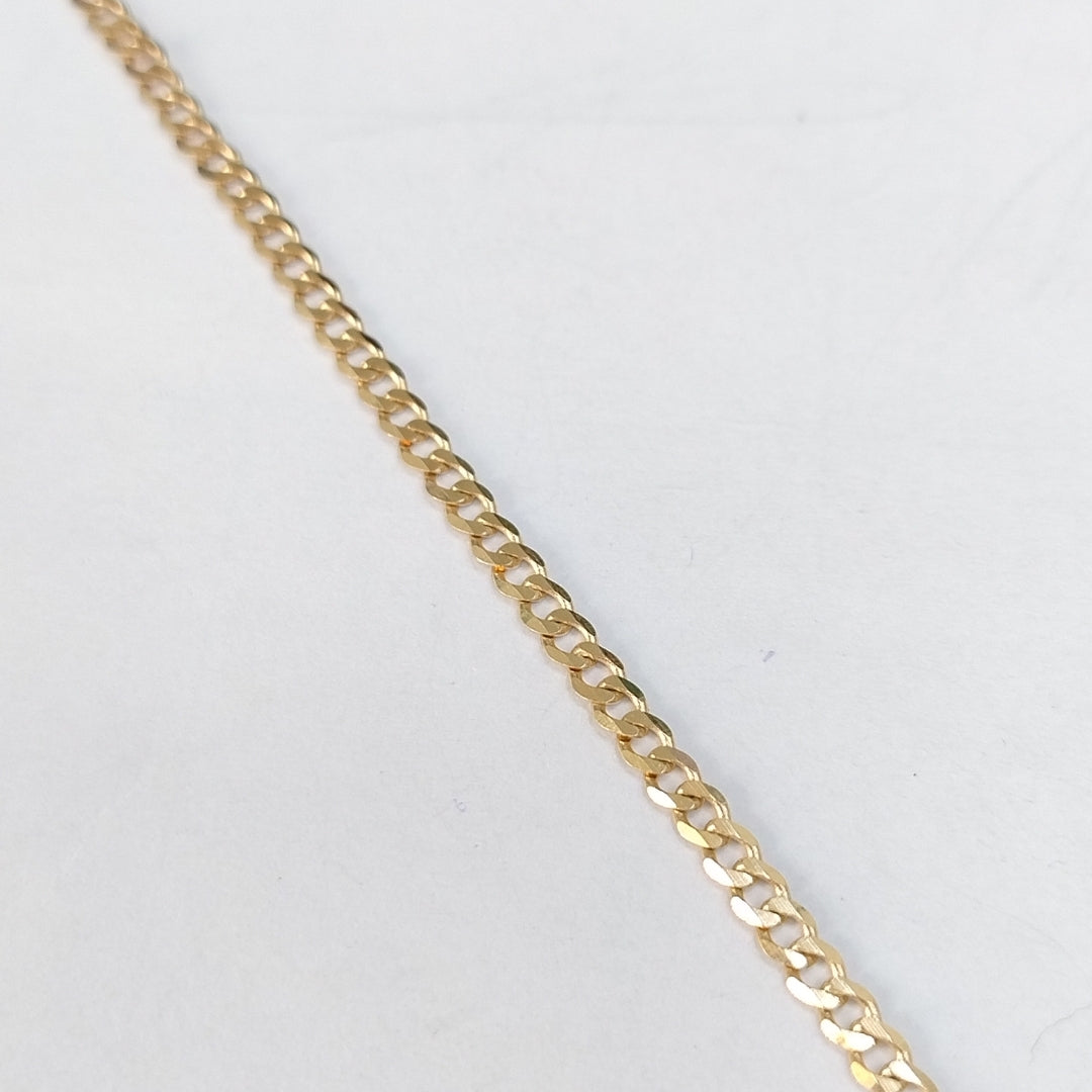 PULSERA TEJIDO BARBADA 14K 18 CM 2.1 GR (NUEVO)