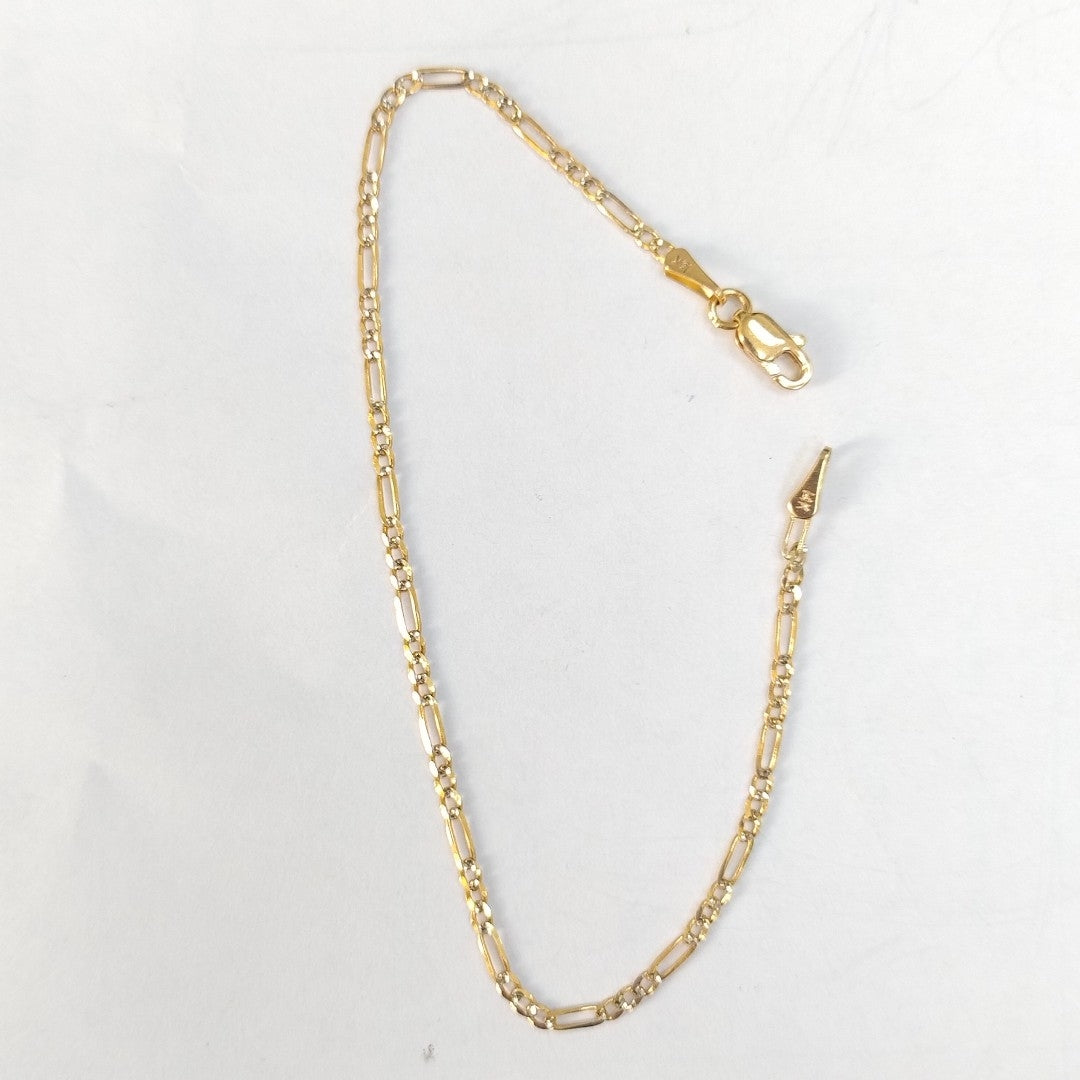 PULSERA 3X1 DIAMANTADA 14K 18 CM 1.5 GR (NUEVO)