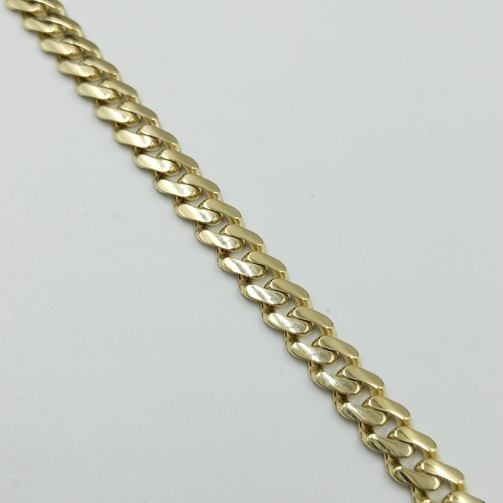 PULSERA CABALLERO MONACO ORO 10K 7.5 (NUEVO)