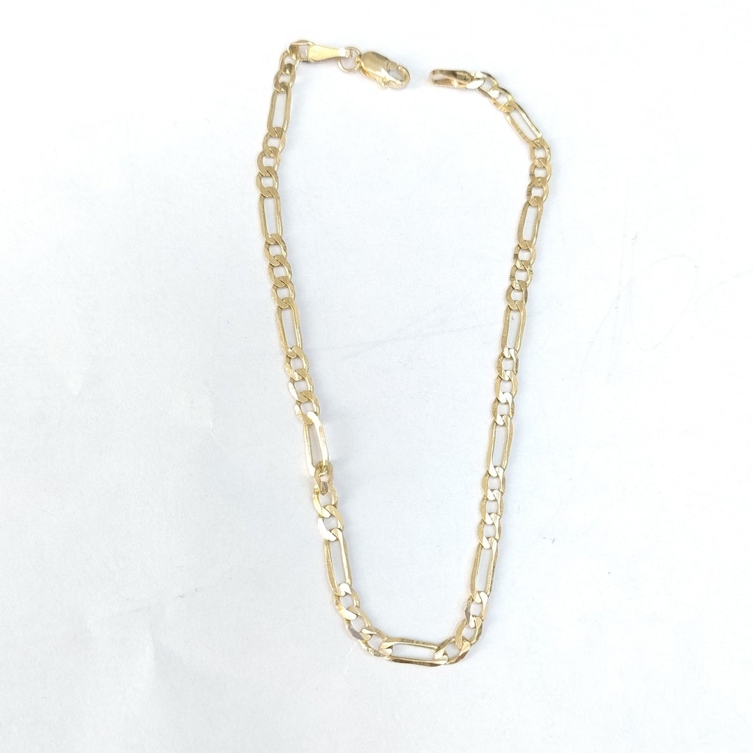 PULSERA TEJIDO 3X1 14K 21 CM 3 GR (NUEVO)