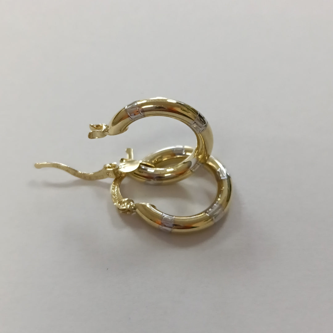 ARETES ARRACADAS COMBINADAS 14K 1.6 GR (NUEVO)