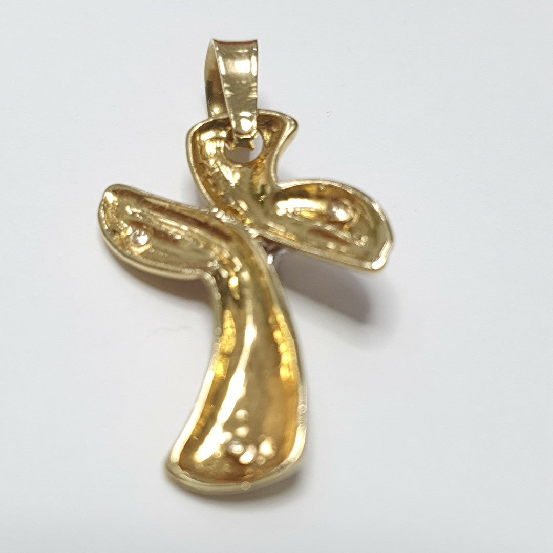 CRUCIFIJO ORO, ORO BLANCO 18 K 4.8 GRMS (SEMINUEVO)
