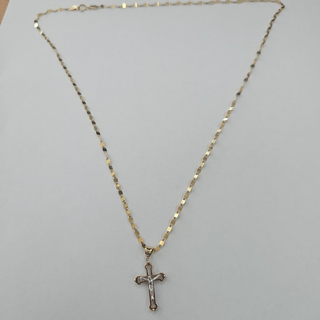CADENA,CRUCIFIJO ORO,RODIADO 14 K 4,10 GRMS (SEMINUEVO)