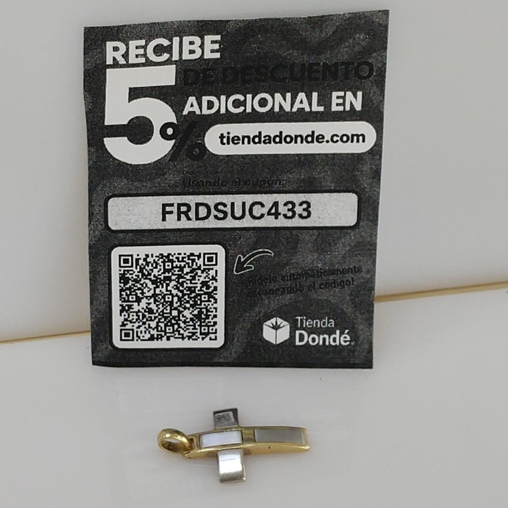 CRUZ ORO COMBINADO 14 K 4,10 GRMS (SEMINUEVO)