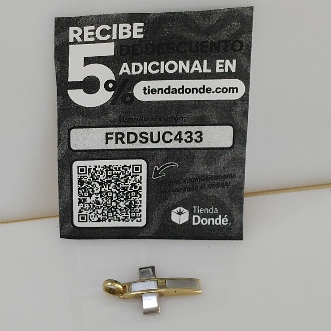 CRUZ ORO COMBINADO 14 K 4,10 GRMS (SEMINUEVO)
