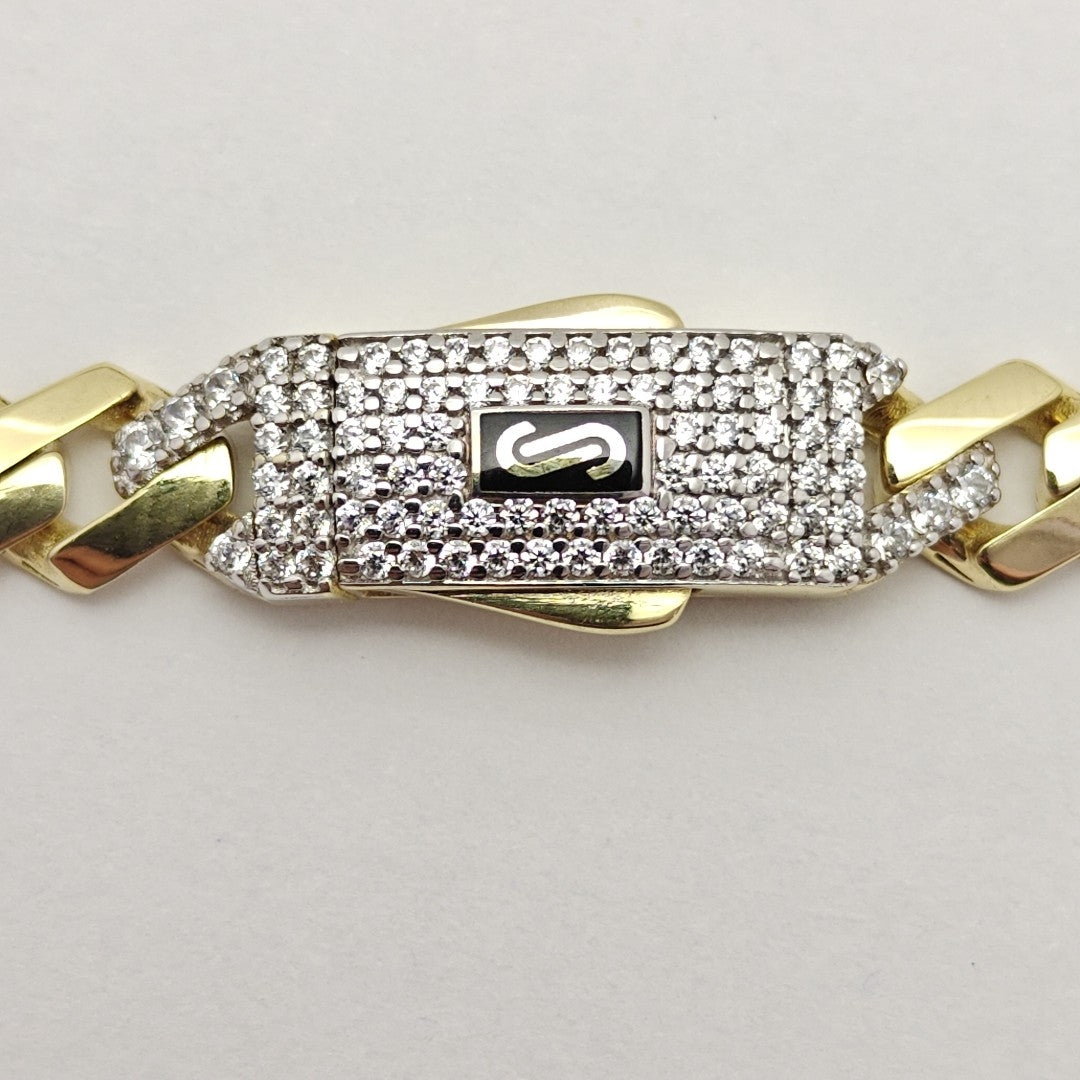 PULSERA MONACO ORO 10K 7.2 (NUEVO)