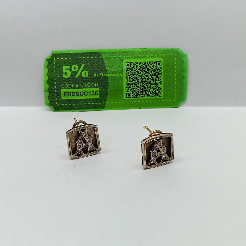 ARETES PAR ORO, RODIADO 14 K 6 GRMS (SEMINUEVO)