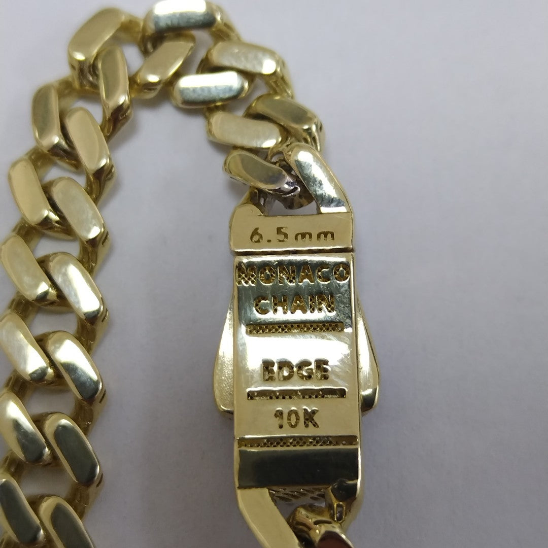 PULSERA MONACO ORO 10K 7.1 (NUEVO)