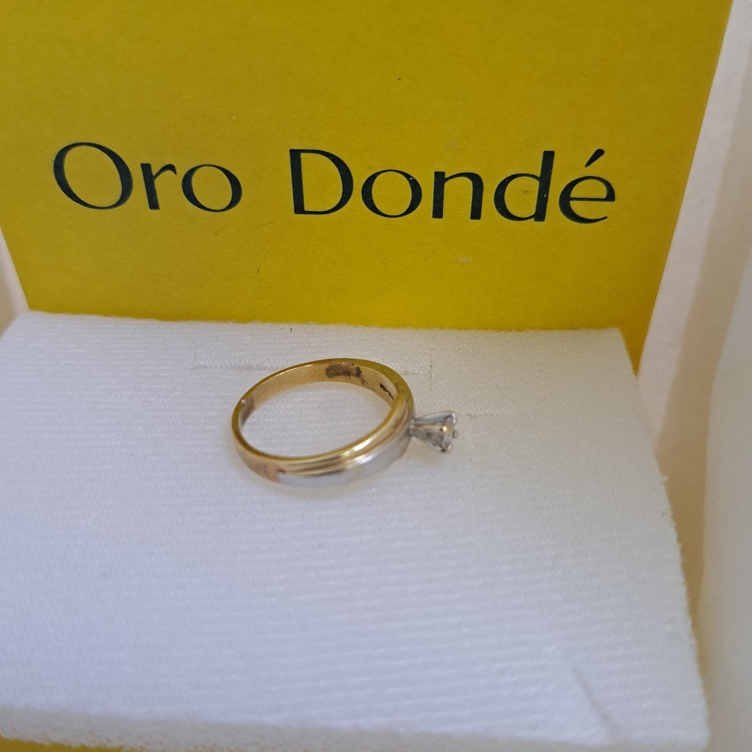ANILLITO ORO, ORO COMBINADO 14 K 3.5 GRMS (SEMINUEVO)