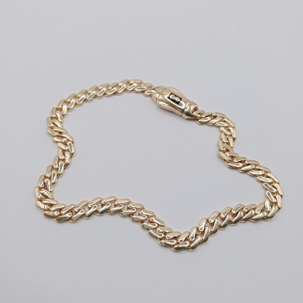 PULSERA CABALLERO MONACO ORO 14K 5.4 (NUEVO)
