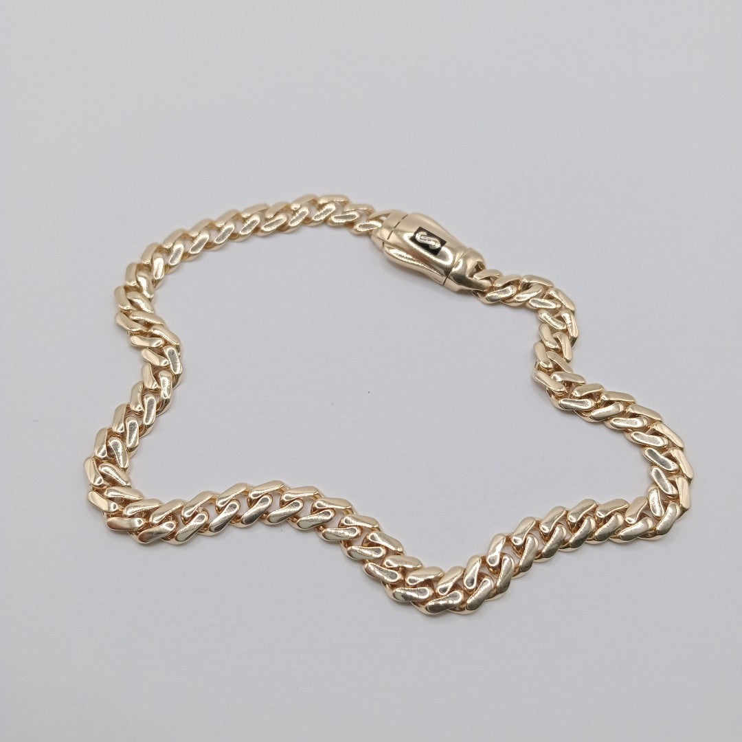 PULSERA CABALLERO MONACO ORO 14K 5.4 (NUEVO)