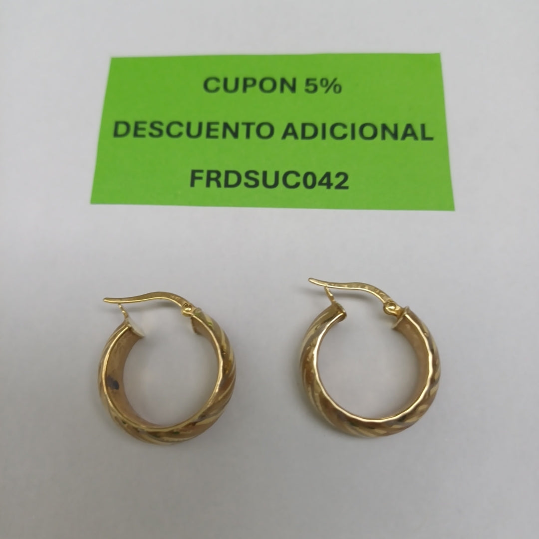 ARRACADAS PAR ORO 14 K 3.4 GRMS (SEMINUEVO)