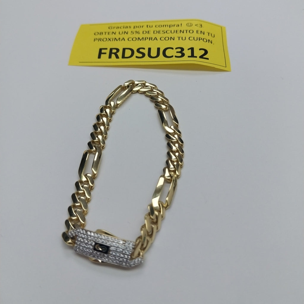 PULSERA MONACO ORO 10K 6.5 (NUEVO)