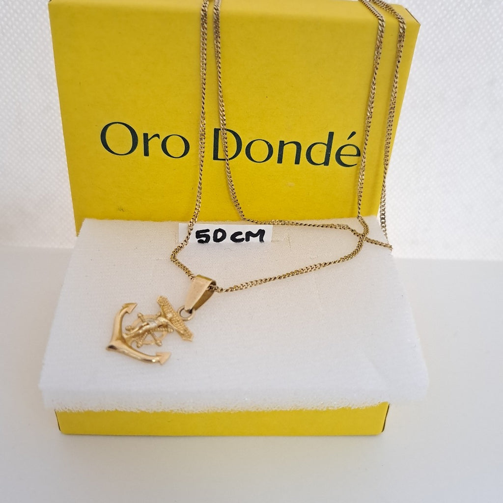CADENA, CRISTO EN ANCLA ORO 10 K 4.2 GRMS (SEMINUEVO)