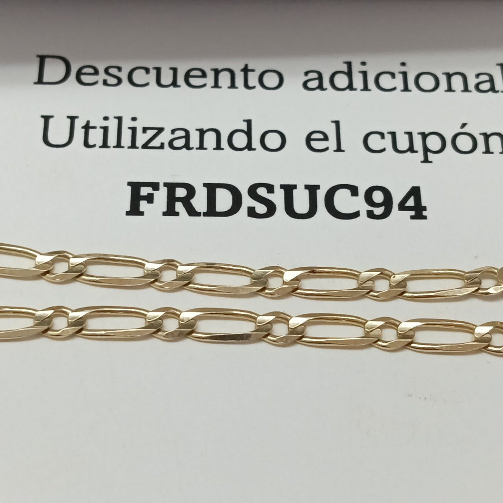 PULSERAS 1X1 ORO 14K 18 CM 2.7 GR (NUEVO)