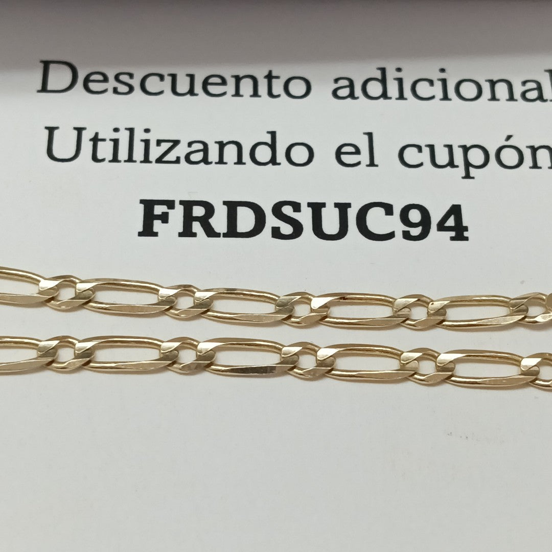 PULSERAS 1X1 ORO 14K 18 CM 2.7 GR (NUEVO)
