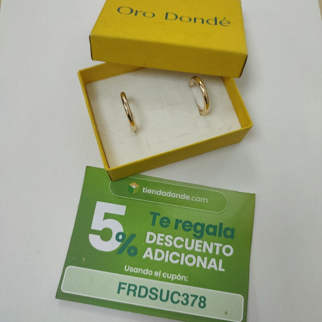 ARRACADAS ORO 14K 1.5 (NUEVO)