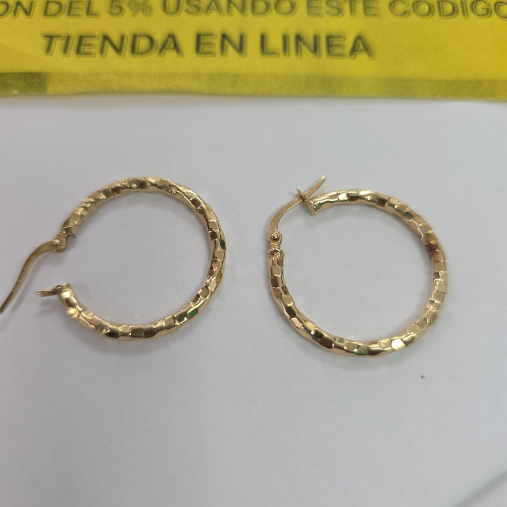 ARRACADAS PAR ORO 14 K 1.8 GRMS (SEMINUEVO)