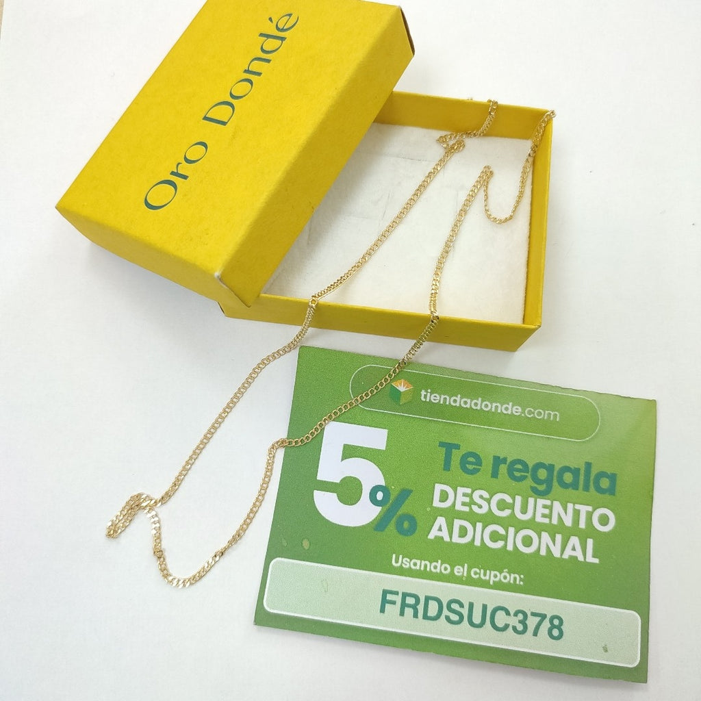 CADENAS BARBADA AMARILLA ORO 14K 2.2 (NUEVO)