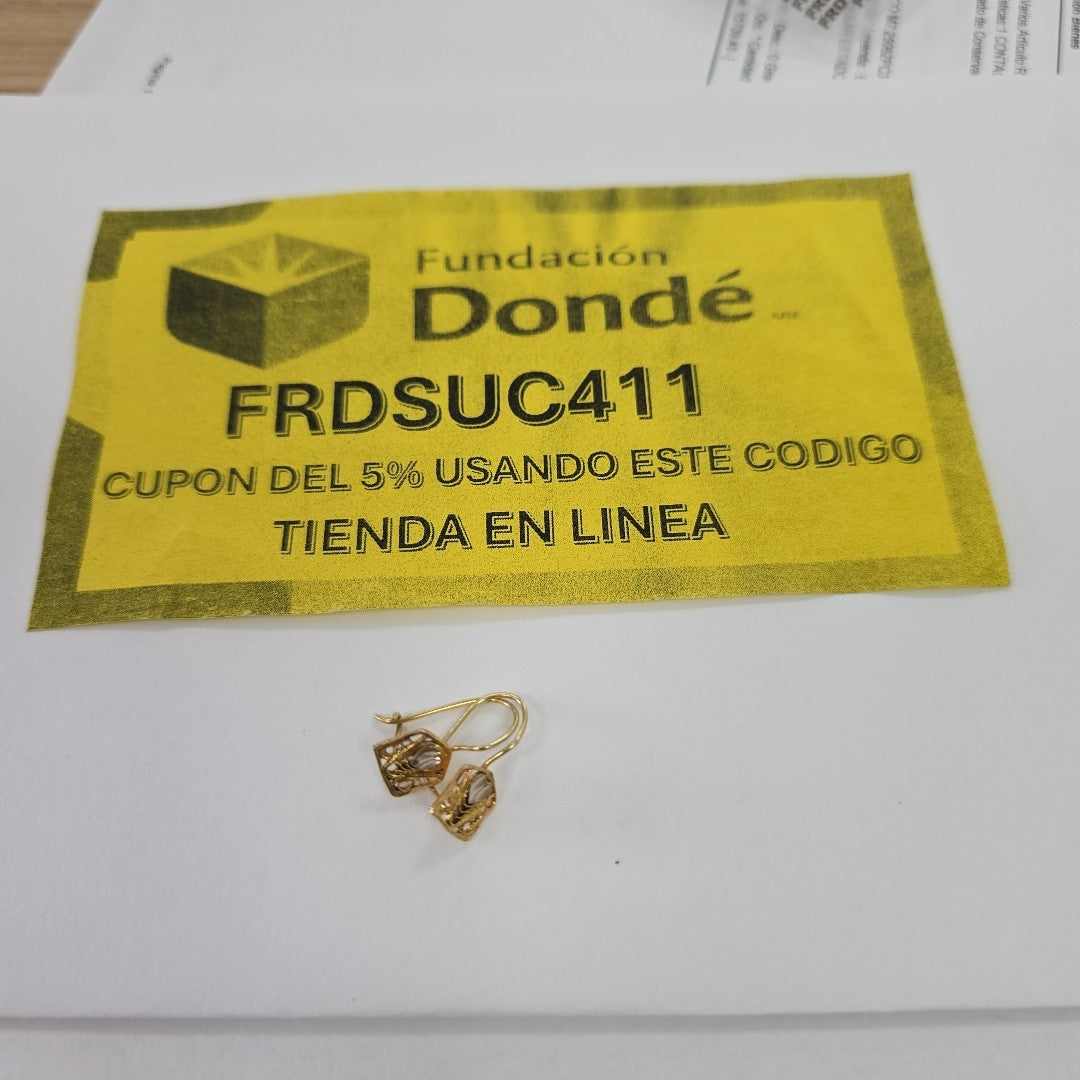 ARETES PAR ORO 10 K 1,00 GRMS (SEMINUEVO)