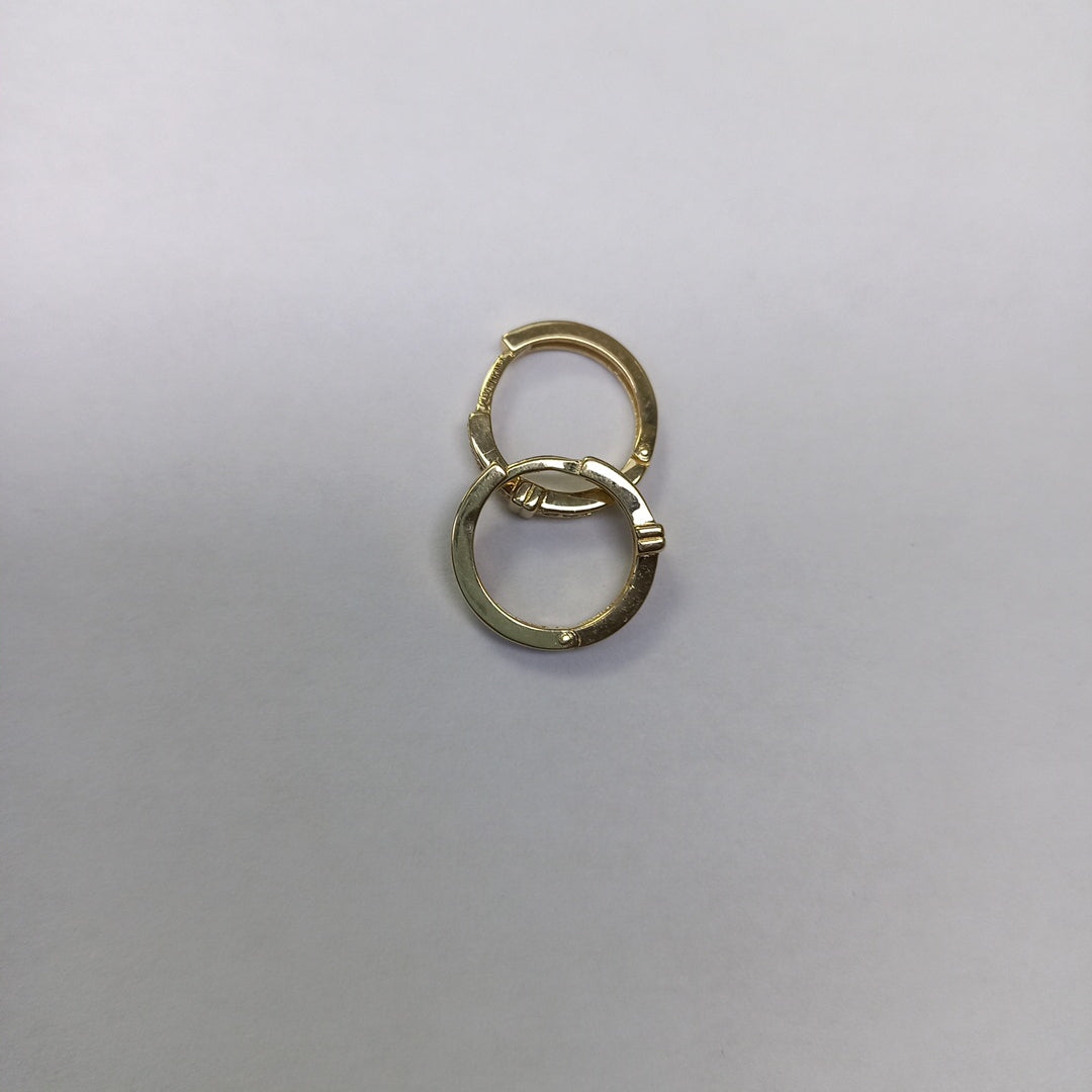 ARETES HUGGIES C CIRCONIA 14K 1.9 GR (NUEVO)