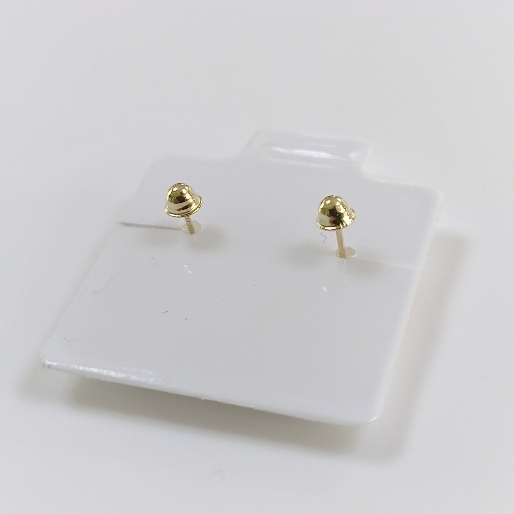 BROQUELES BROQUEL FIG SONRISA ESMALTE ROSA 14K 0.1696 GR (NUEVO)