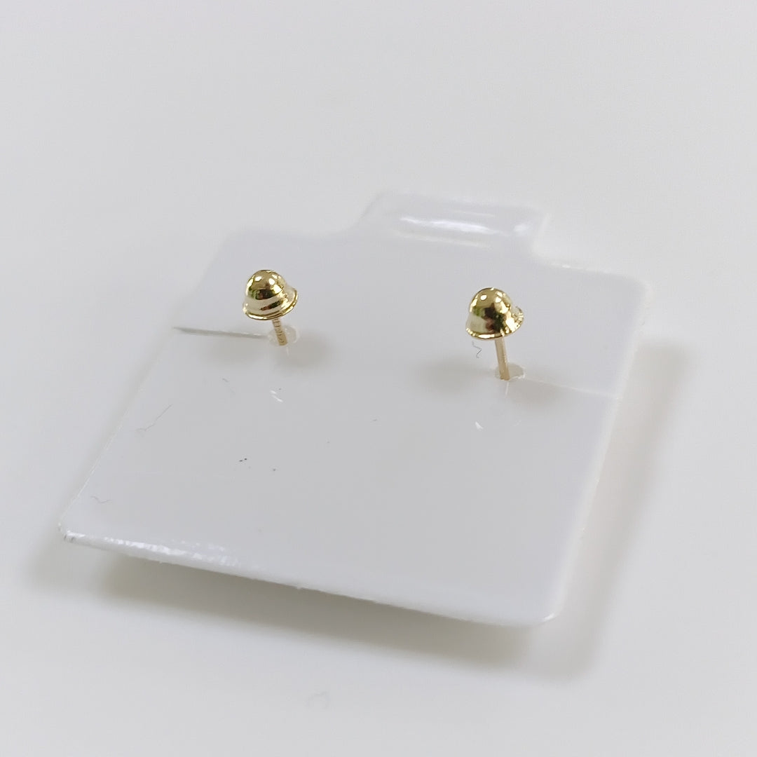 BROQUELES BROQUEL FIG SONRISA ESMALTE ROSA 14K 0.1696 GR (NUEVO)