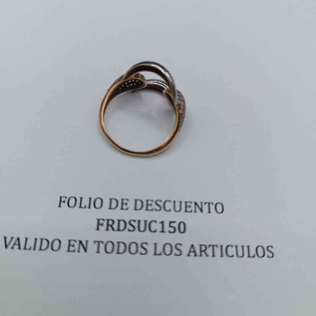 ANILLITO ORO COMBINADO 10 K 2,20 GRMS (SEMINUEVO)