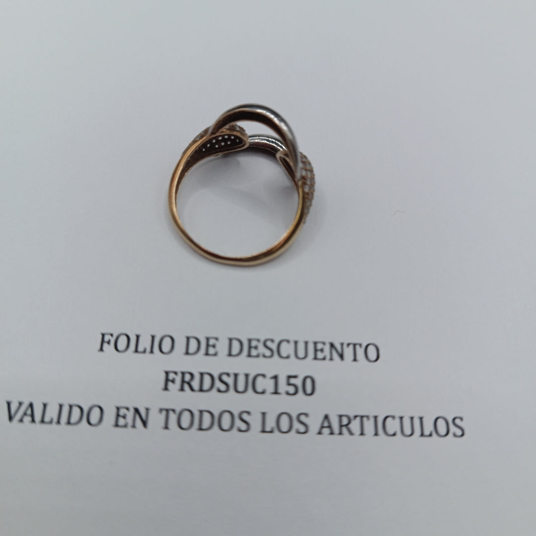 ANILLITO ORO COMBINADO 10 K 2,20 GRMS (SEMINUEVO)