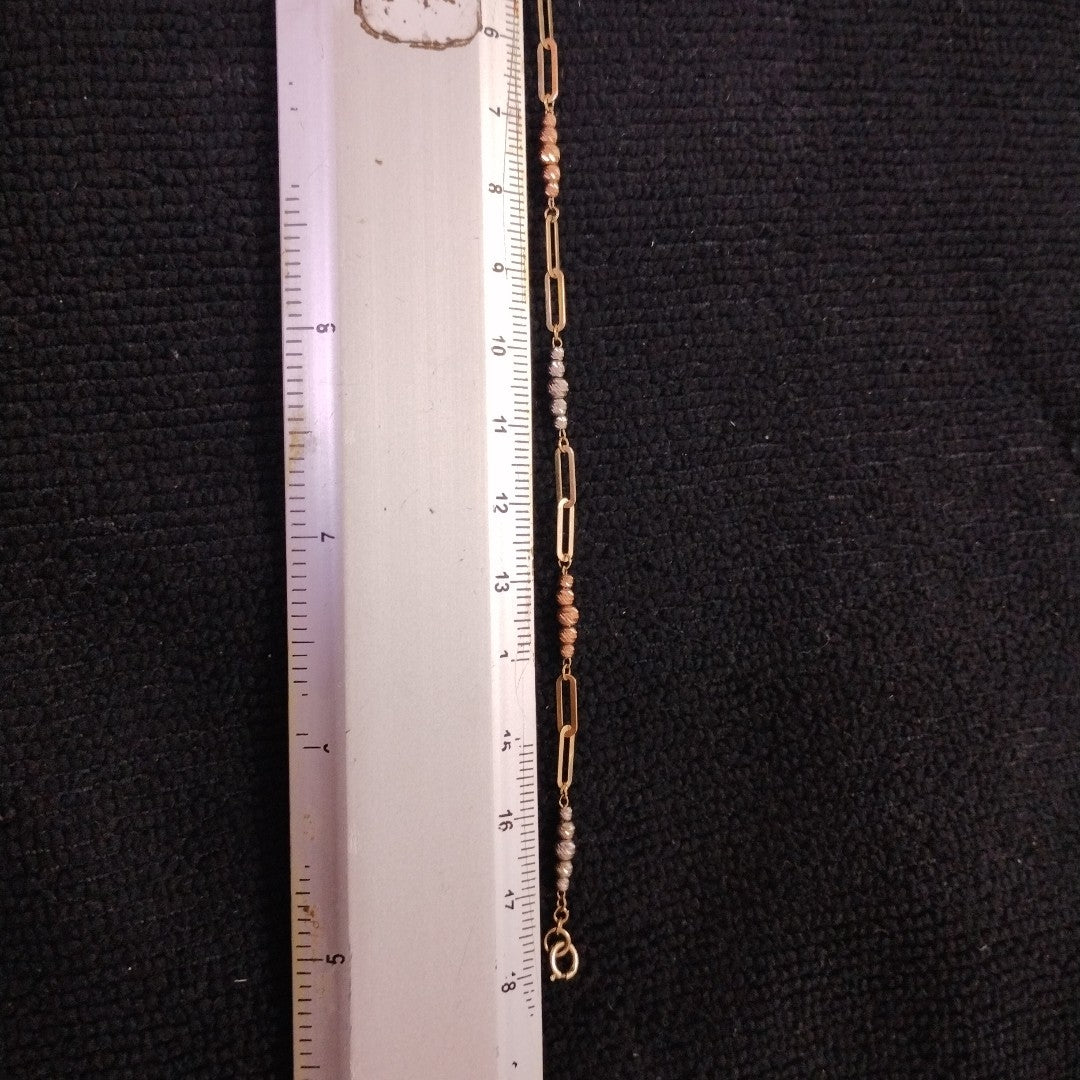 PULSERA ORO COMBINADO 10 K 1,70 GRMS (SEMINUEVO)