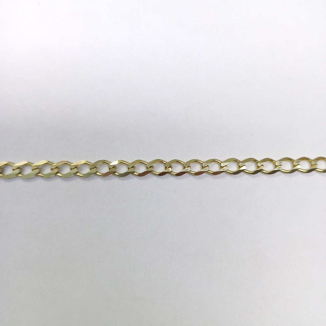 PULSERA TEJIDO BARBADA 14K 18 CM 3.4 GR (NUEVO)