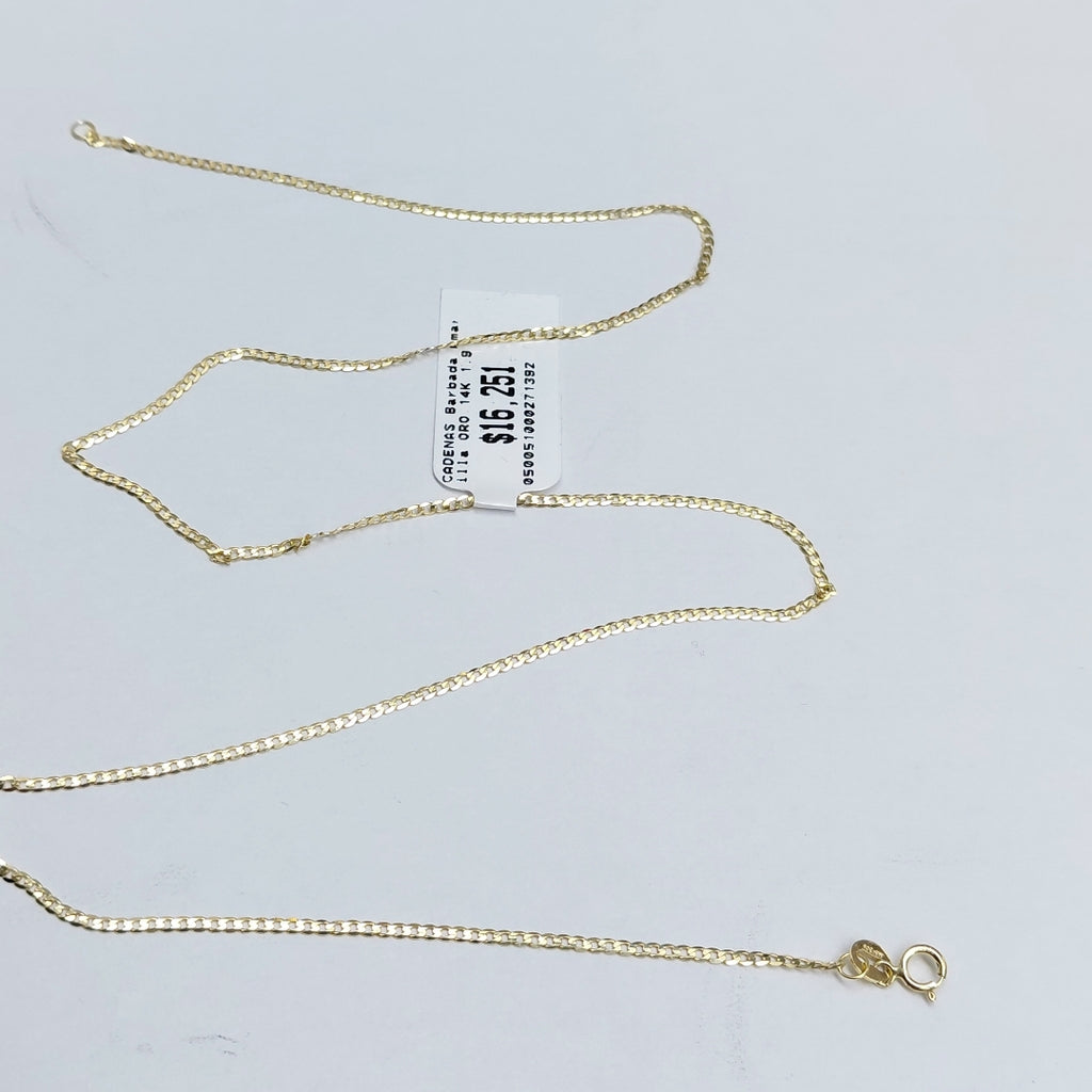 CADENAS BARBADA AMARILLA ORO 14K 1.9 (NUEVO)