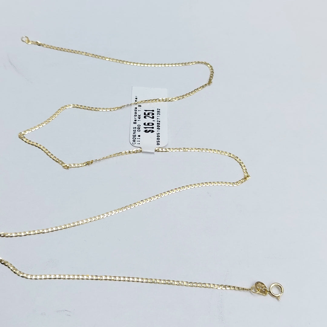 CADENAS BARBADA AMARILLA ORO 14K 1.9 (NUEVO)