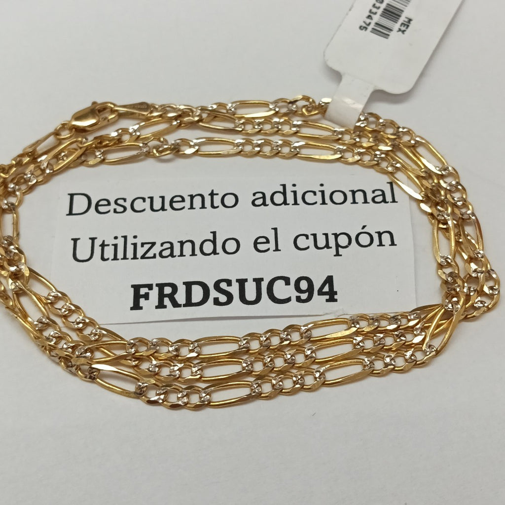 CADENAS 3X1 DIAMANTADA ORO 14K 55 CM 8.5 GR (NUEVO)