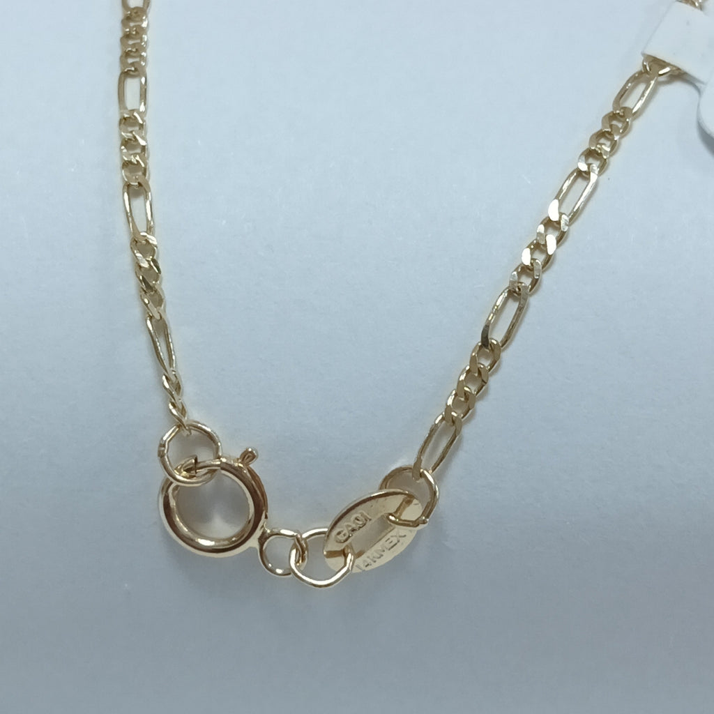 CADENAS TEJIDO 3X1 ORO 14K 55 CM 2.4 GR (NUEVO)