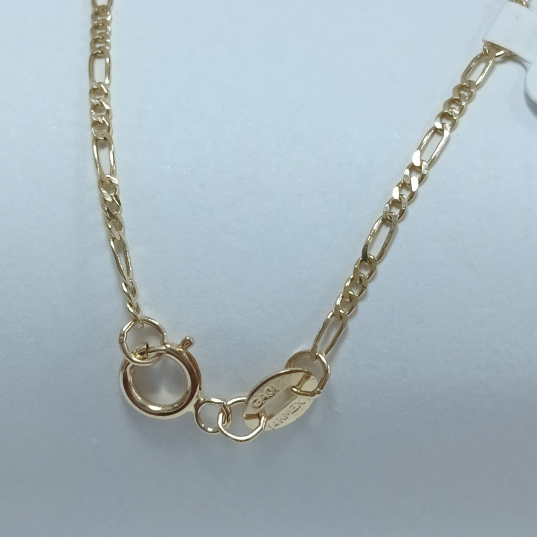 CADENAS TEJIDO 3X1 ORO 14K 55 CM 2.4 GR (NUEVO)