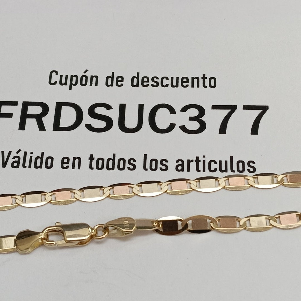 CADENAS VALENTINA/ESPEJO ORO 14K 10.7 (NUEVO)