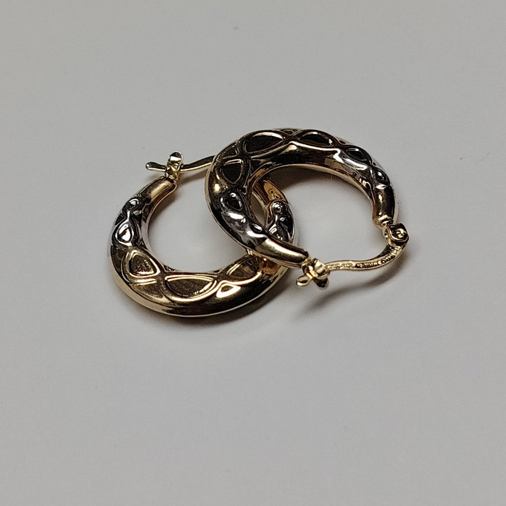 ARETES ARRACADAS COMBINADAS CON INFINITO 14K 2.3 GR (NUEVO)