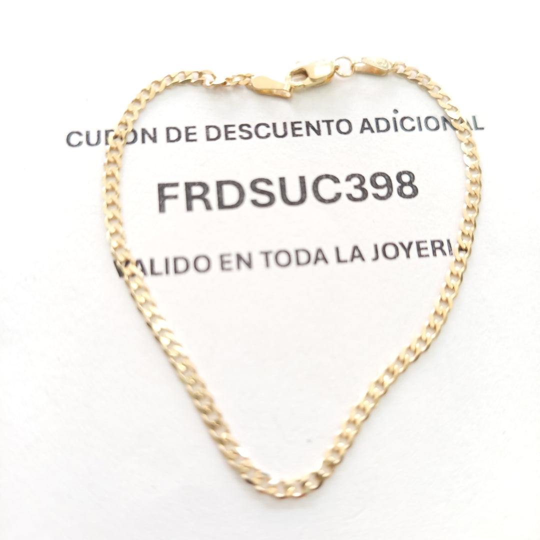 PULSERA TEJIDO BARBADA 14K 18 CM 2 GR (NUEVO)