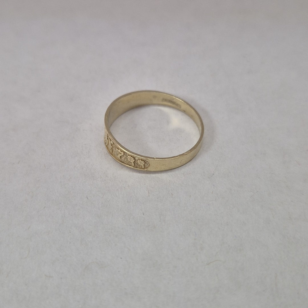 ANILLOS ARGOLLA DE LA SUERTE 10K TALLA 8 1.2 GR (NUEVO)